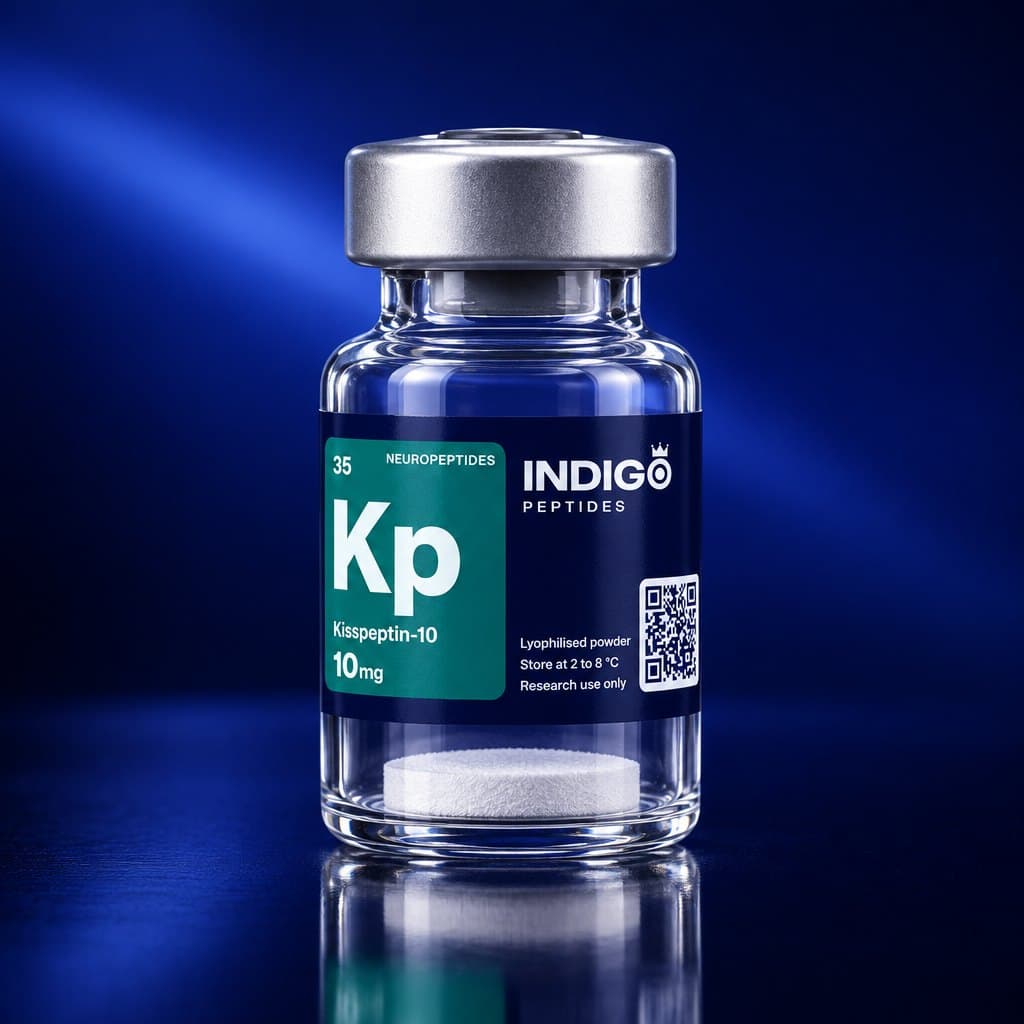 Kisspeptin-10 10 mg vial with the Indigo Peptides label